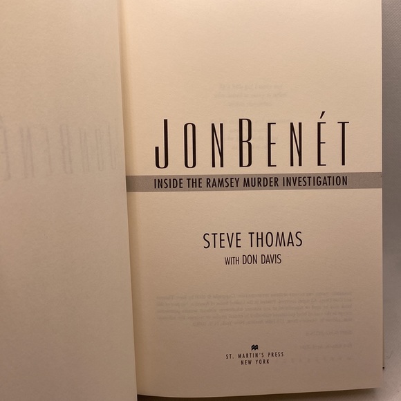 JonBenet: Inside the Ramsey Murder Investigation Hardcover by Steve Thomas - Picture 6 of 12